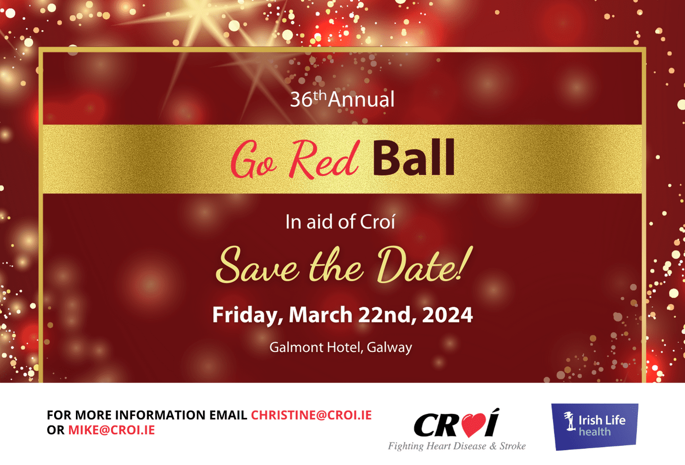 Croí Go Red Ball 2024 Save the Date! • Croi Heart & Stroke Charity