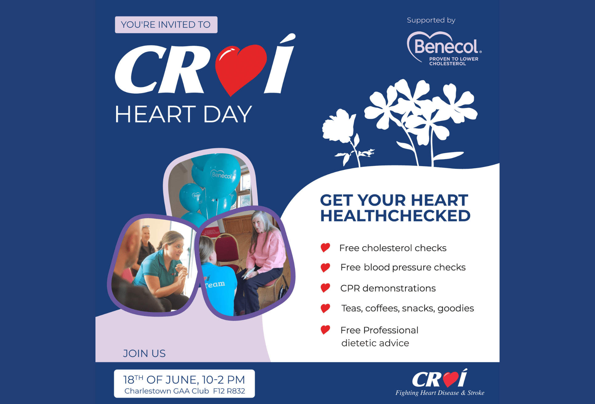 Croí Heart Day With Benecol • Croi Heart And Stroke Charity